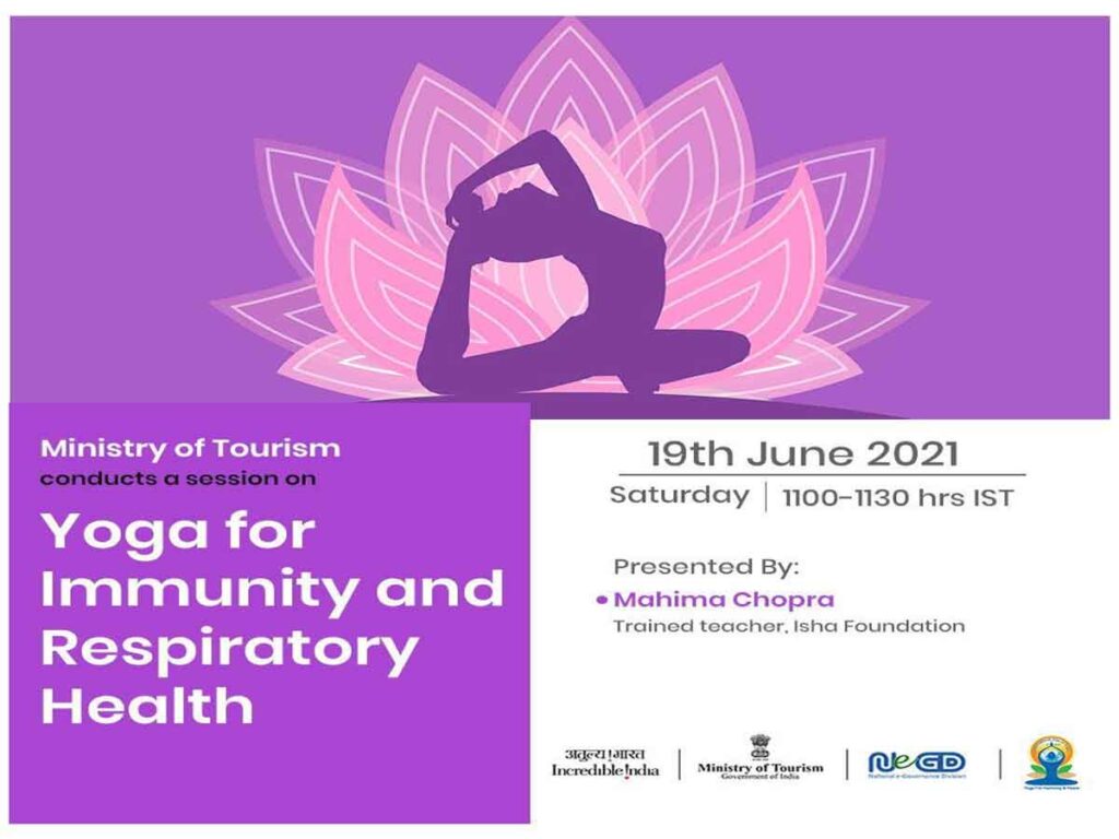 Ministry of Tourism organises a webinar titled “Yoga for Immunity and Respiratory Health”