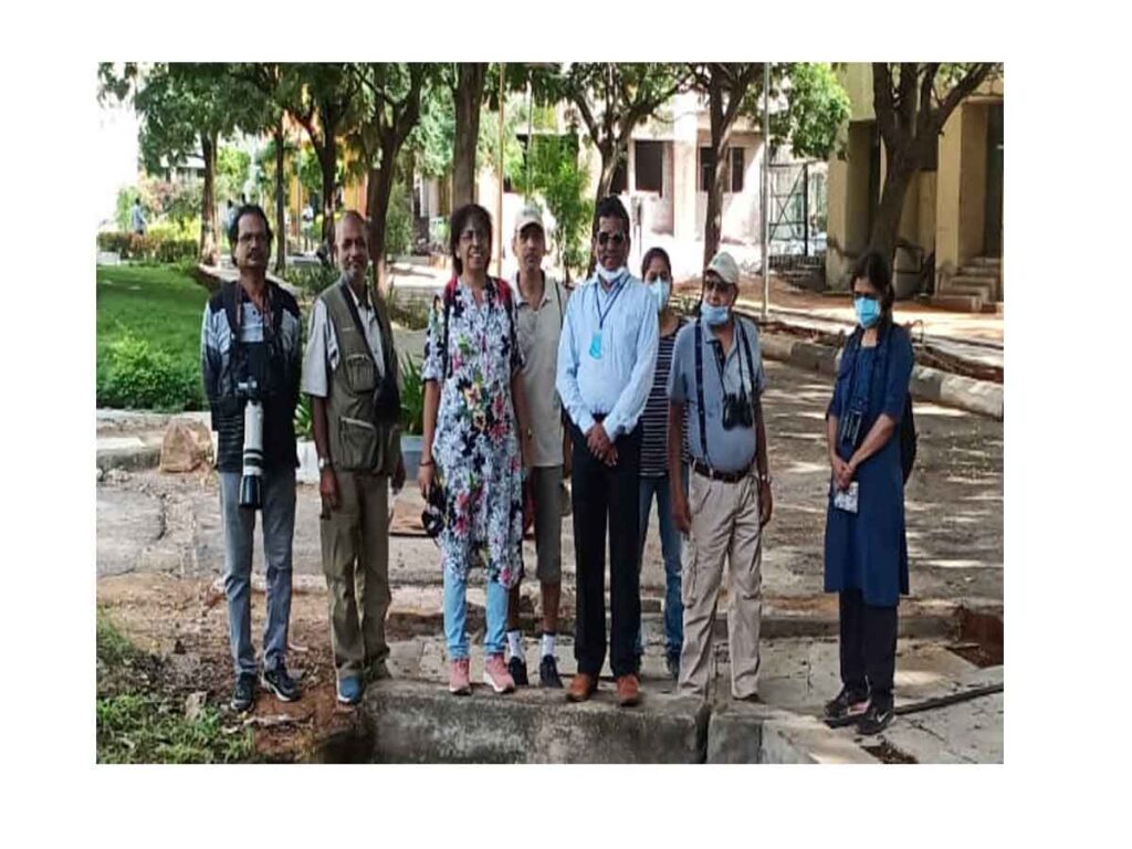 he Deccan Bird watchers visited the NITHM campus