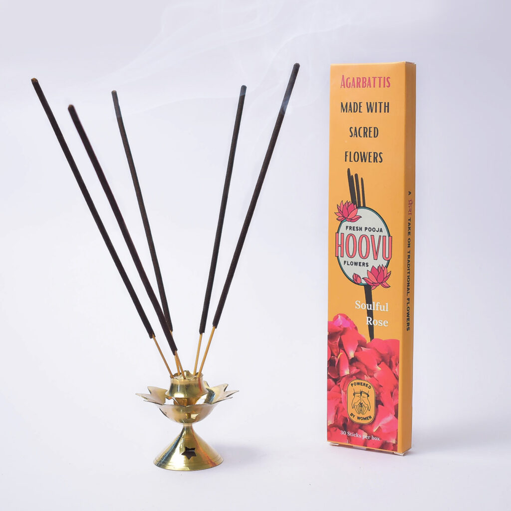 Hoovu Fresh presents agarbattis made from upcycled temple flowers
