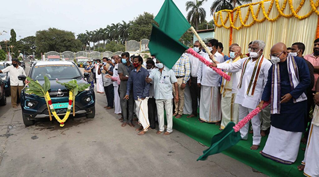 Fully electric vehicles in the direction of Tirumala as the Holy Green City
