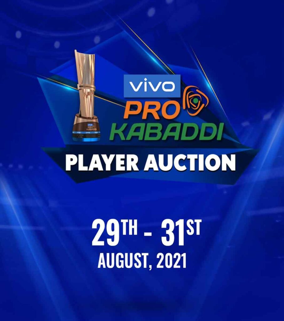 STAGE SET FOR VIVO PRO KABADDI LEAGUE’S RETURN! SEASON 8 PLAYER AUCTIONS SCHEDULED FOR AUGUST 29-31 