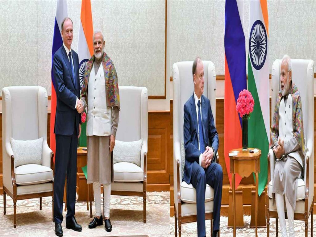 Mr.Nikolai Patrushev, Secretary of the Security Council of the Russian Federation calls on Prime Minister Narendra Modi 