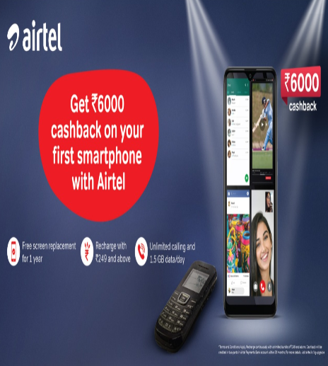 Airtel announces Rs 6000 cashback