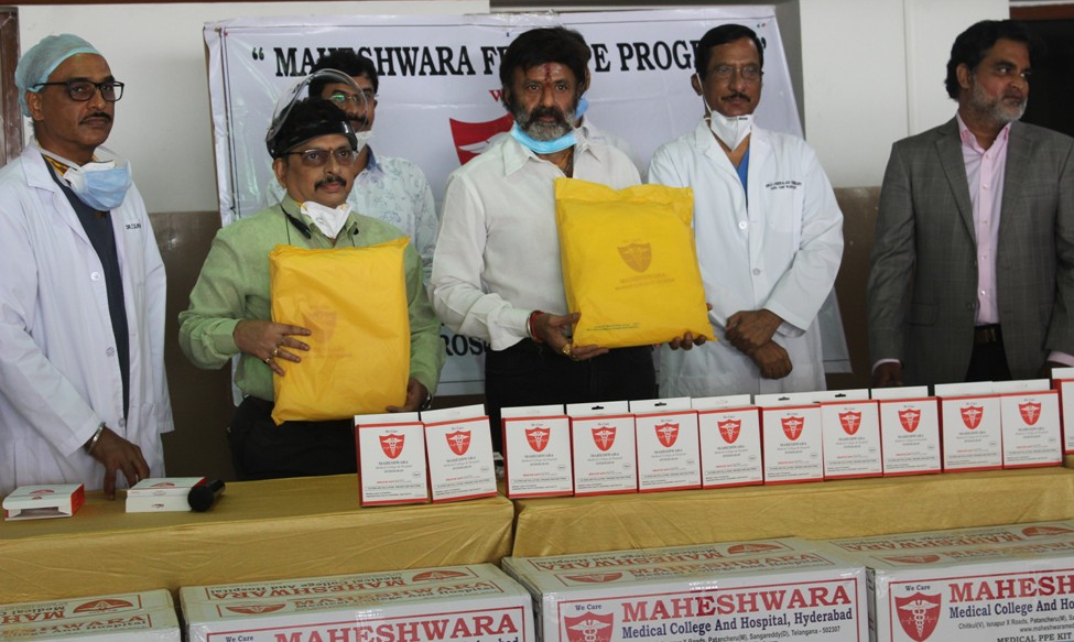 Sir Nandamuri Balakrishna, Chairman, BIACH&RI receives - Donation of PPE Kits & N95 Masks