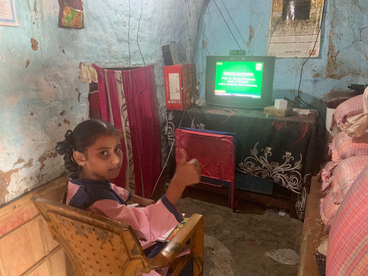 Online classes are no longer on the farm, Now I can access from home; Thanks to Airtel Team - Safa Zareen Student from Nirmal district