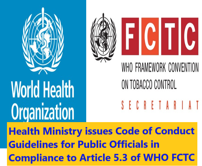 Health Ministry issues Code of Conduct Guidelines for Public Officials in Compliance to Article 5.3 of WHO FCTC