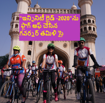 Telangana Governor flags off Infinity Ride 2020 as para cyclists begin final leg of the journey