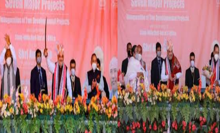 Union Home Minister Shri Amit Shah launched several development projects in Manipur This day marks an important milestone in the developmental journey of Manipur started under the leadership of Prime Minister Shri Narendra Modi