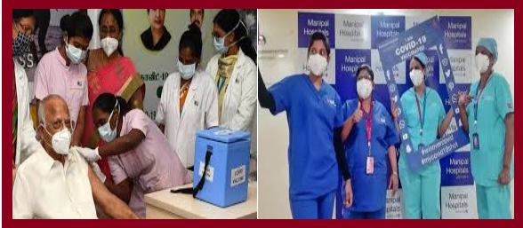 MANIPAL HOSPITALS VIJAYAWADA, BEGINS THE VACCINE DRIVE FOR THEIR FRONTLINE HEALTHCARE PROFESSIONALS