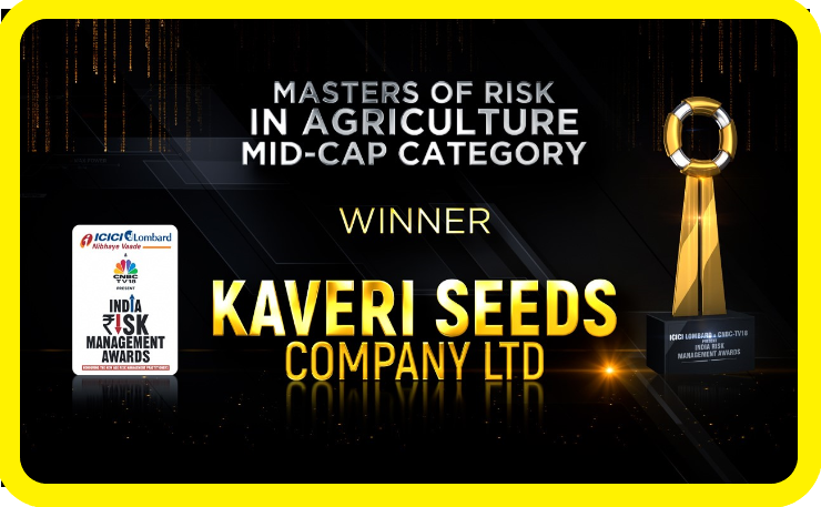 Kaveri Seeds wins “Masters of Risk in Agriculture” award at the India Risk Management Awards