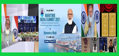 PM inaugurates Maritime India Summit 2021 India is very serious about growing in the maritime sector and emerging as a leading Blue Economy of the world: PM
