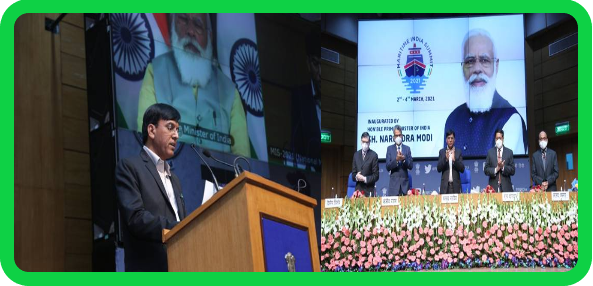 Prime Minister inaugurates Maritime India Summit-2021 virtually It is one of the biggest virtual summits in the world, with the participation of more than 1.7 lakh registered participants from more than 100 nations: Shri Mansukh Mandaviya