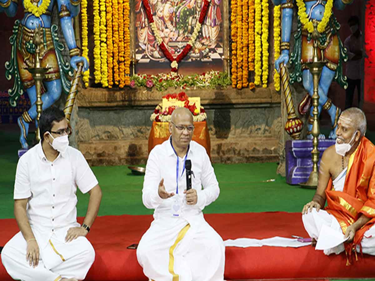 As a part of the ongoing Yuddhakanda Parayanam which is underway in Vasanta Mandapam in Tirumala since June 11