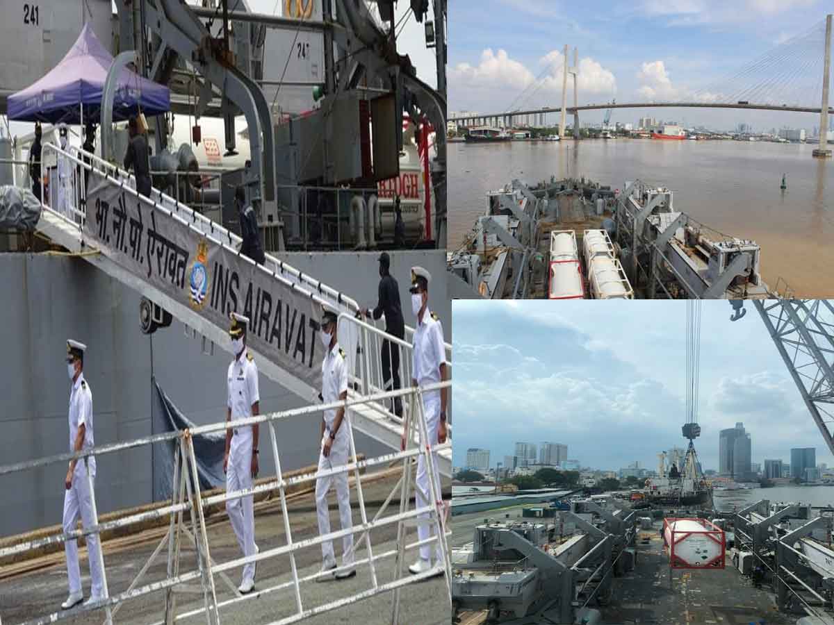 INS AIRAVAT ARRIVES AT HO CHI MINH CITY, VIETNAM WITH COVID RELIEF SUPPLIES