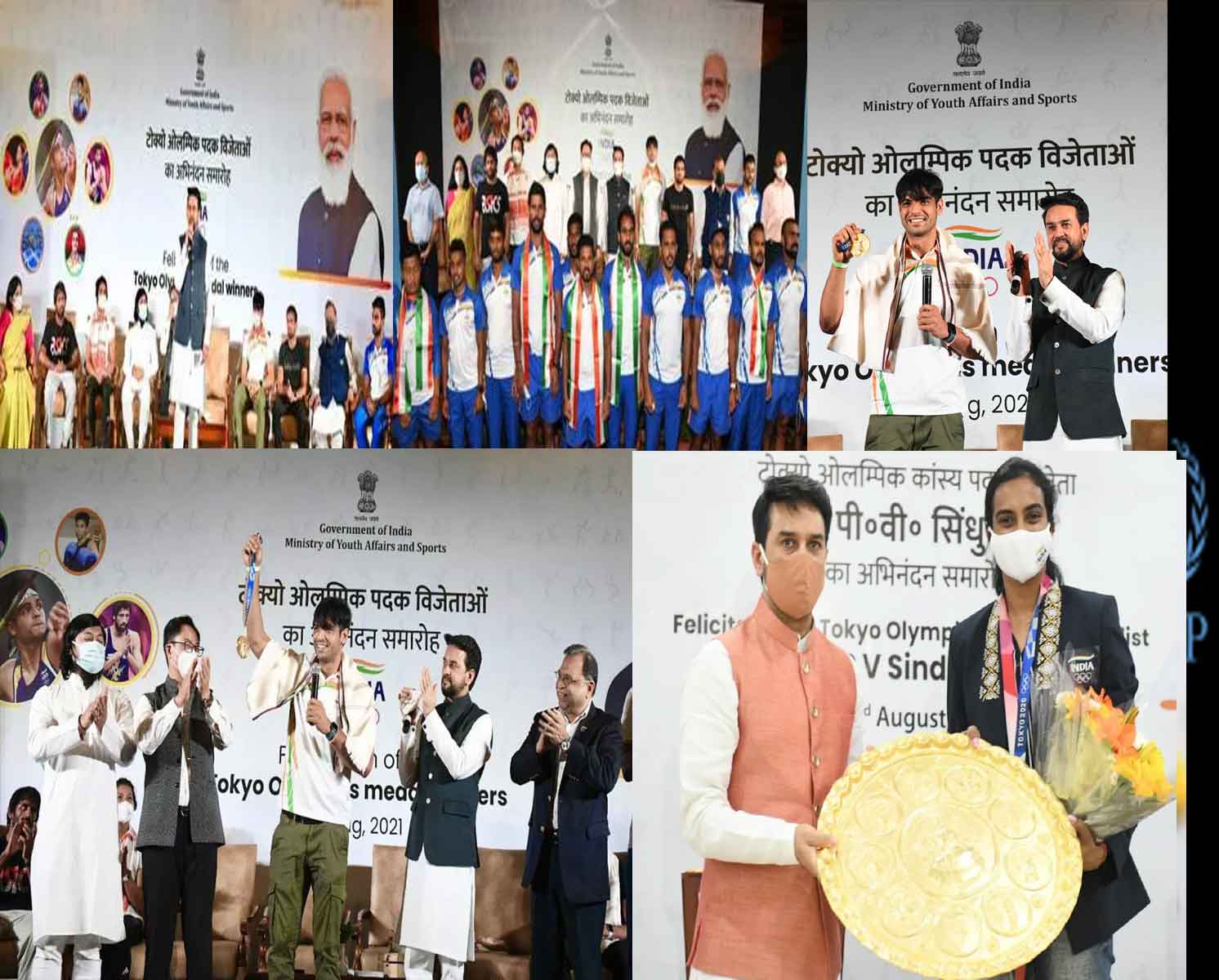 India’s Olympic Medalists receive Hero’s Welcome, Felicitated by Sports Minister Shri Anurag Thakur