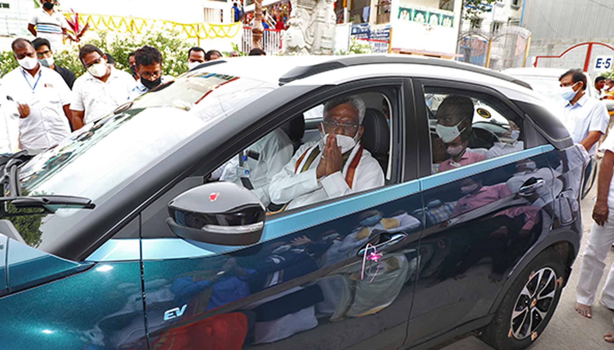 Fully electric vehicles in the direction of Tirumala as the Holy Green City